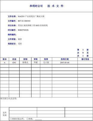 MACSV產品系統出廠測試大綱